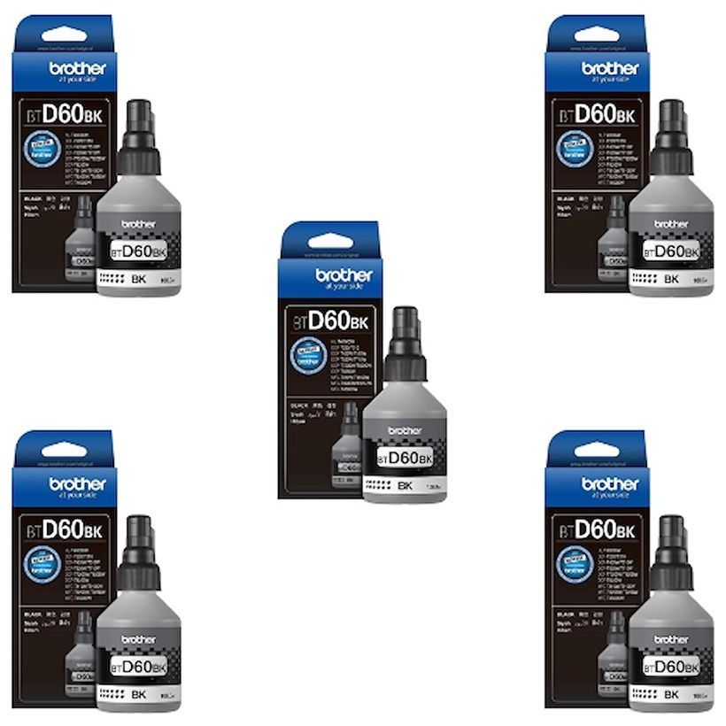 Brother BT-D60BK Siyah Orjinal Mürekkep 5'Lİ Avantaj Paket