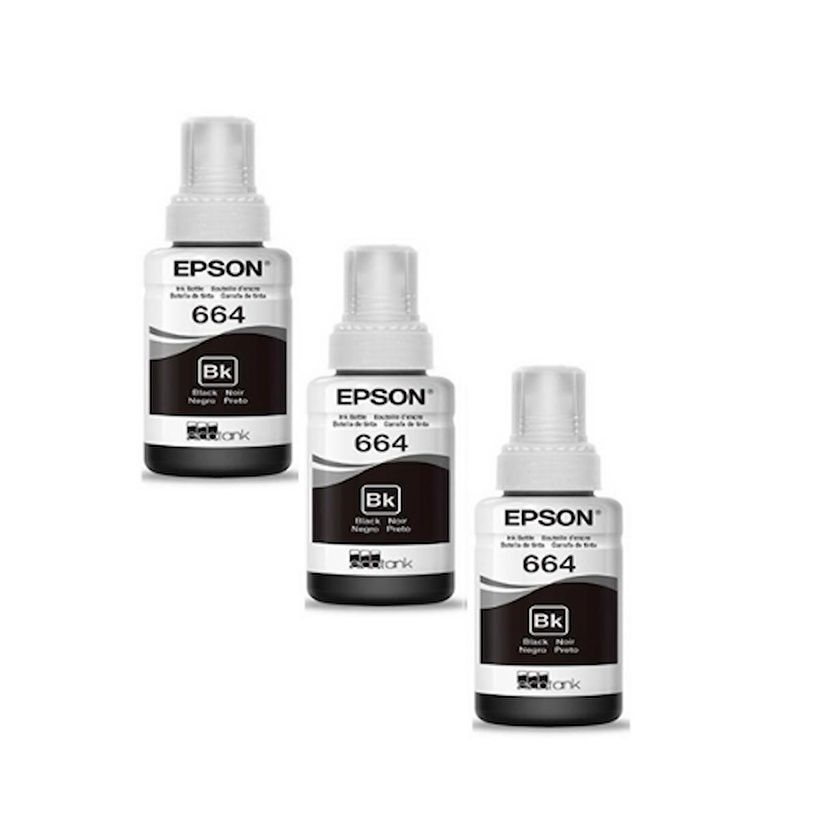 Epson T6641 Siyah Orjinal Mürekkep 3'LÜ Avantaj Paket