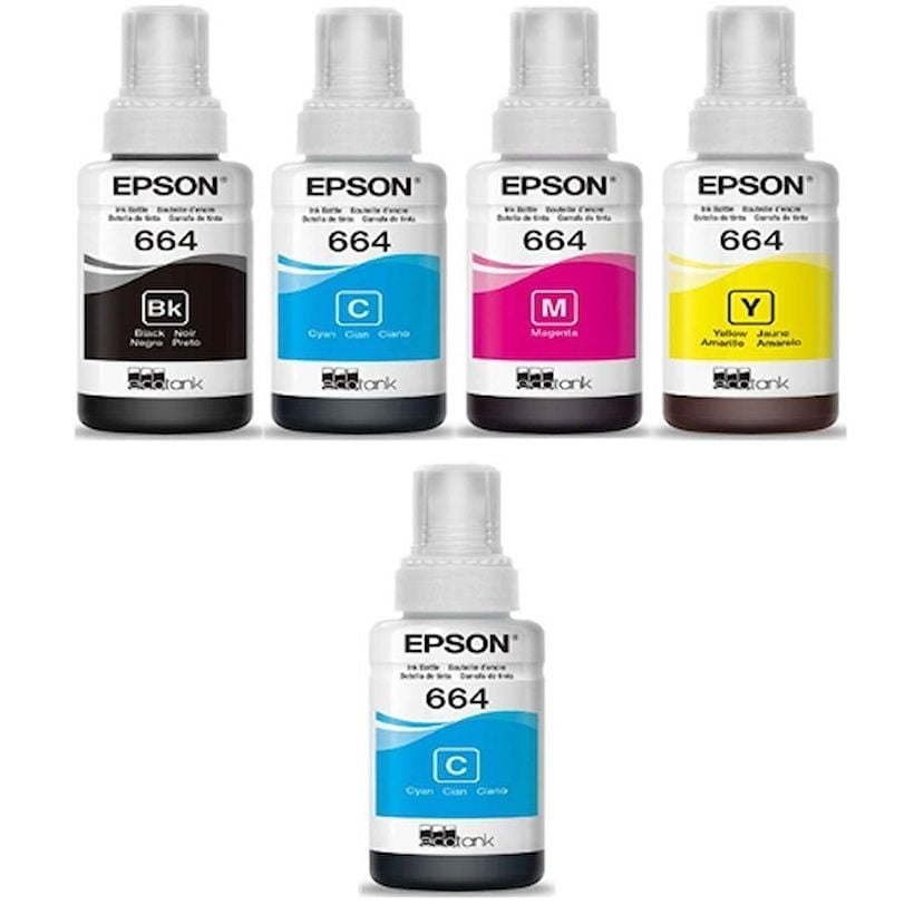 Epson T664 Orjinal Mürekkep Takımı +1 Mavi Hediyeli